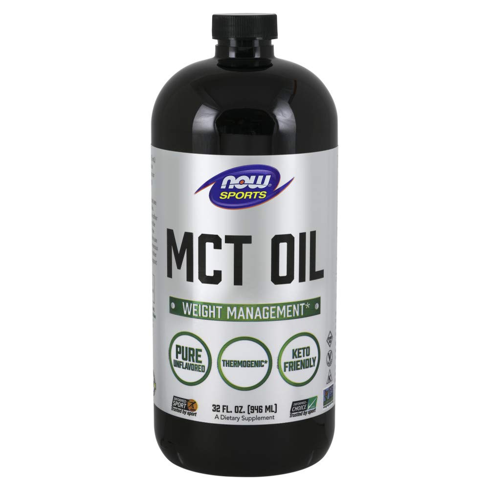 NOW Foods Huile MCT 100% 32 fl oz vue avant