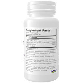 NOW Foods Hydration Rescue Acide Hyaluronique boîte avec capsules