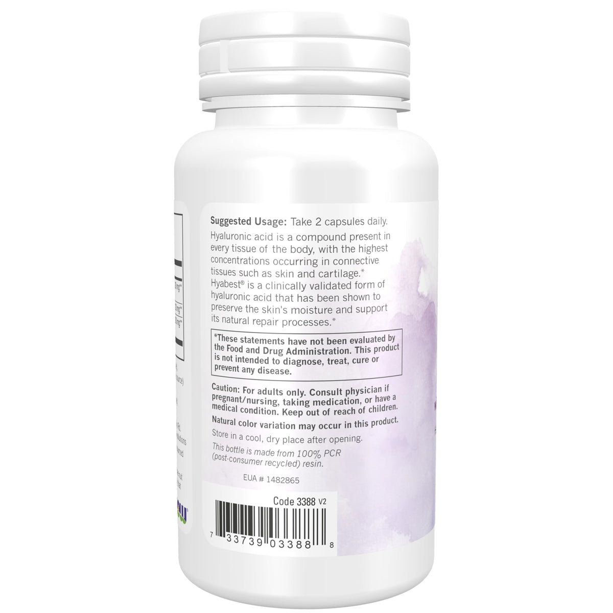 NOW Foods Hydration Rescue Acide Hyaluronique capsules végétales ouvertes