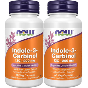 NOW Foods Indole-3-Carbinol 200 mg 60 capsules végétales vue avant
