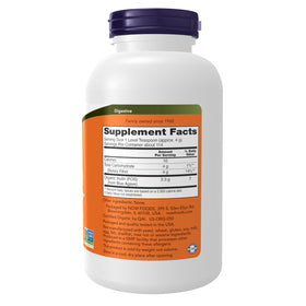 NOW Foods Inuline Prébiotique Poudre Pure 531g étiquette