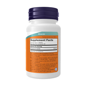 NOW Foods Iodure de Potassium 30 mg 60 Tablettes - vue arrière