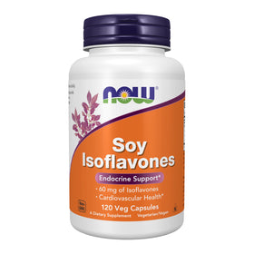 NOW Foods Isoflavones de Soja 60 mg - avant de l'emballage