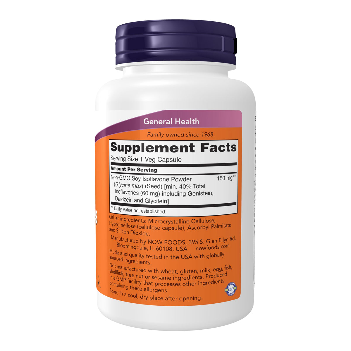 NOW Foods Isoflavones de Soja 60 mg - capsules végétales