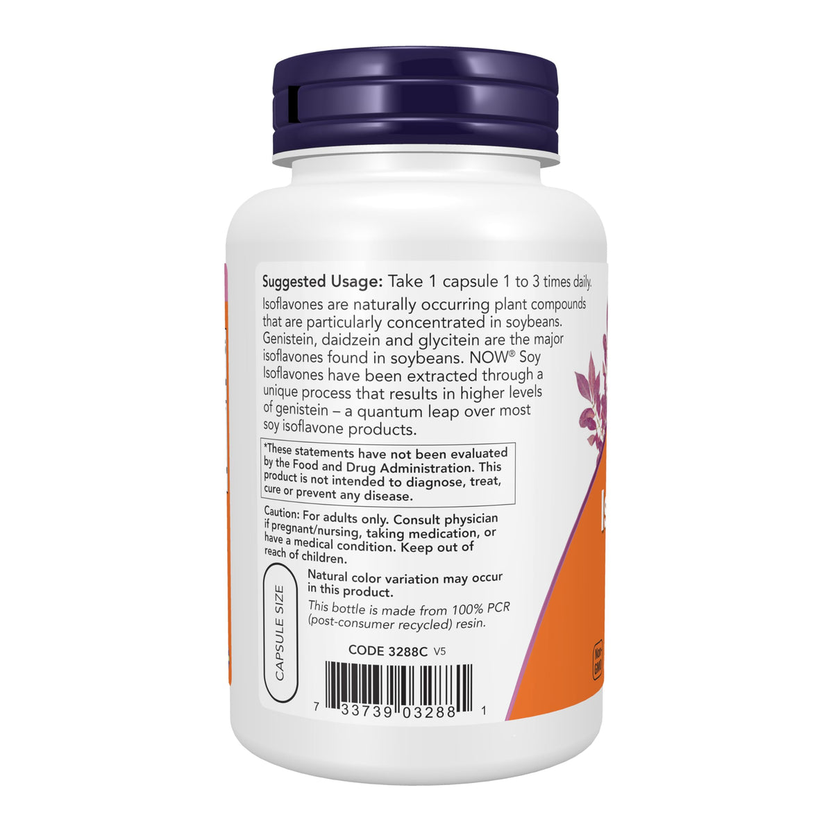 NOW Foods Isoflavones de Soja 60 mg - dosette de produit