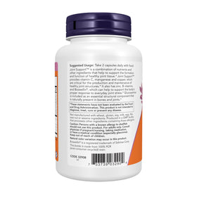 NOW Foods Joint Support™ 90 Capsules en gros plan sur le couvercle