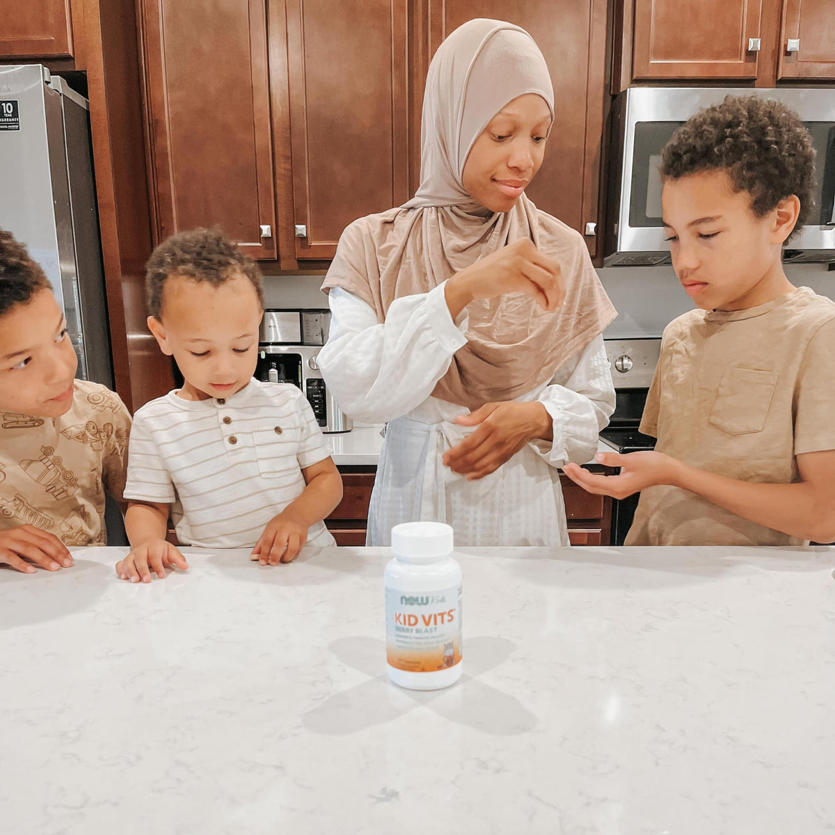 NOW Foods Kid Vits Multivitamine ingrédients sur l'emballage