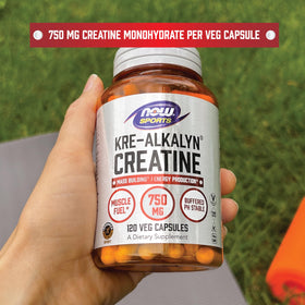 NOW Foods Kre-Alkalyn Créatine 750 mg 240 gélules végétales arrière