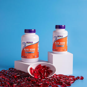 NOW Foods Krill Huile Double Force 1000 mg arrière de la boîte