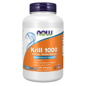 NOW Foods Krill Huile Double Force 1000 mg boîte avant