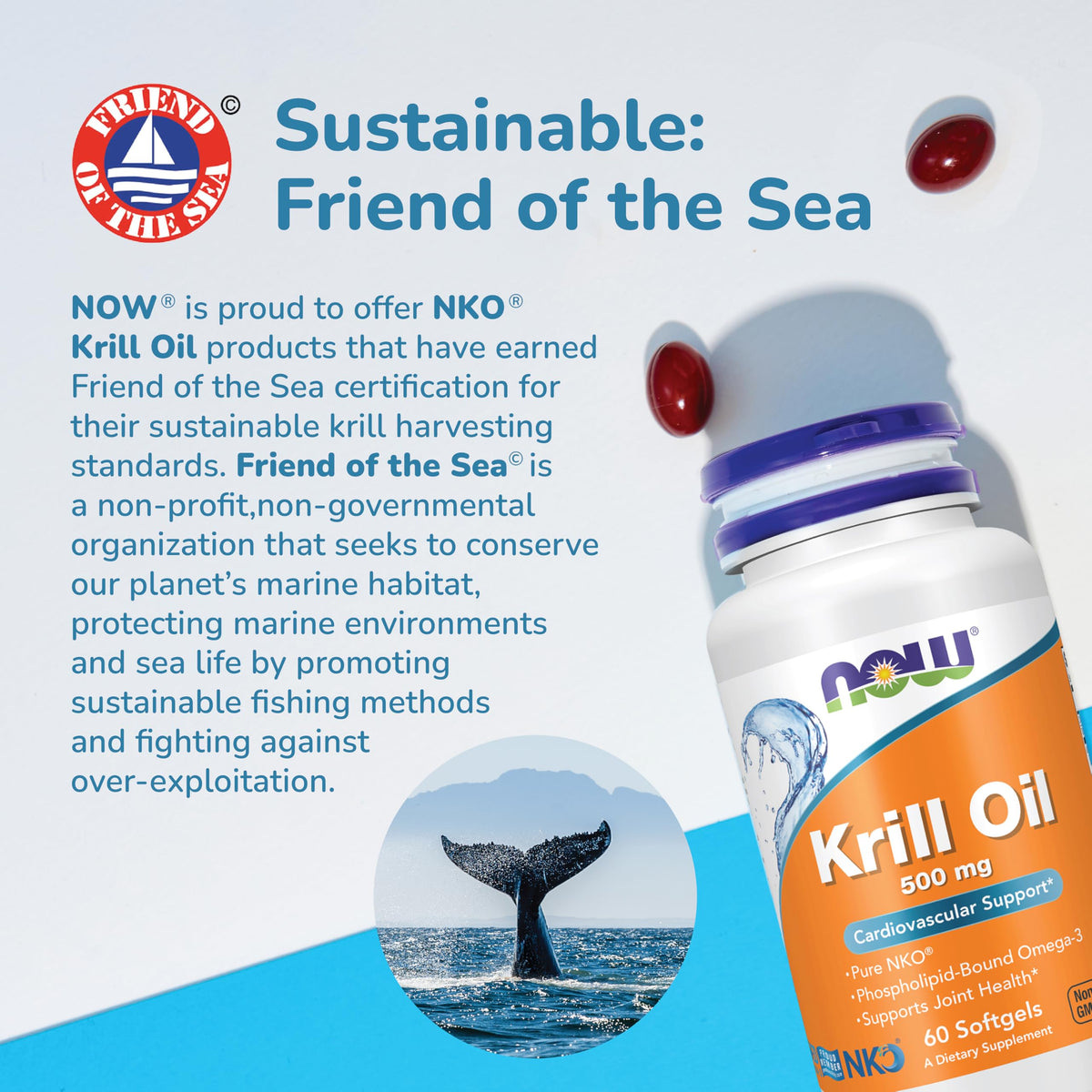 NOW Foods Krill Huile Double Force 1000 mg en mode vie active