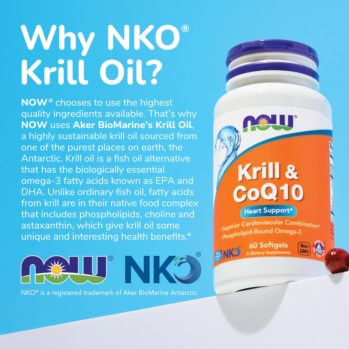NOW Foods Krill Huile Double Force 120 gélules de côté