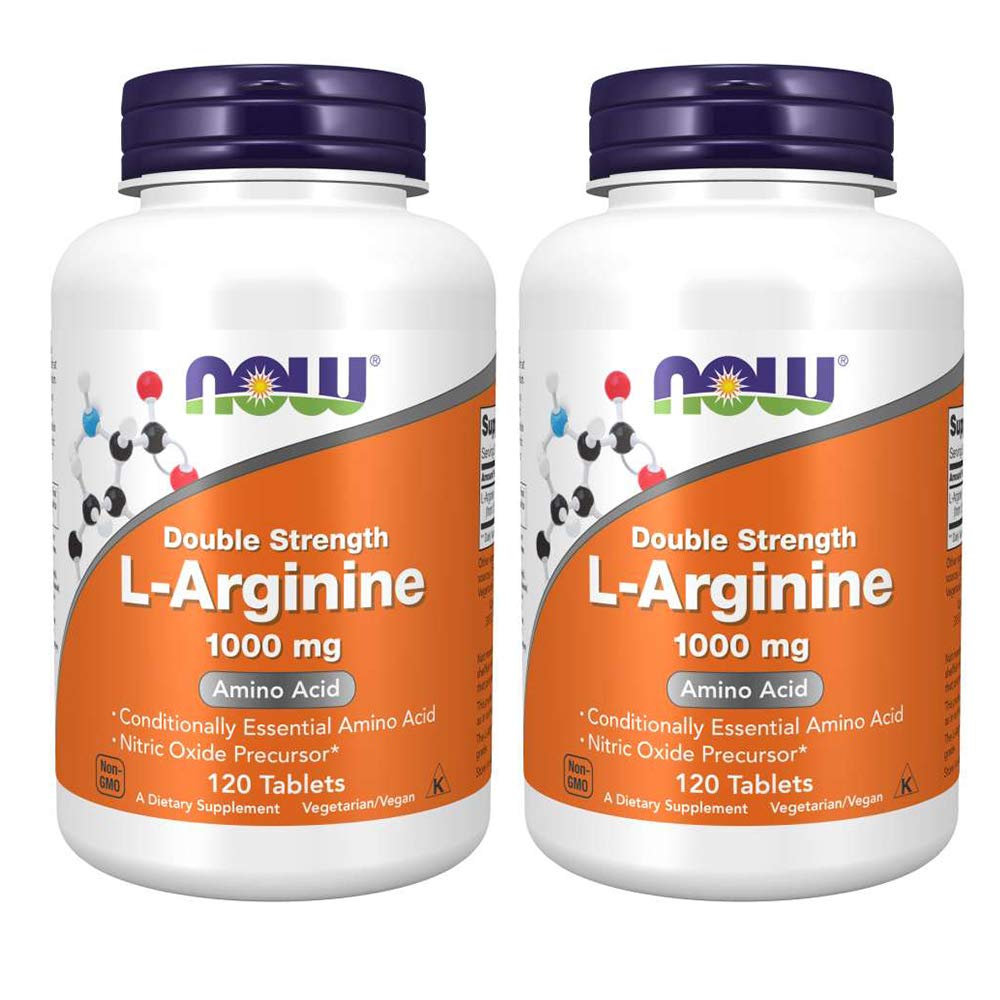 NOW Foods L-Arginine 1000 mg comprimés, emballage avant