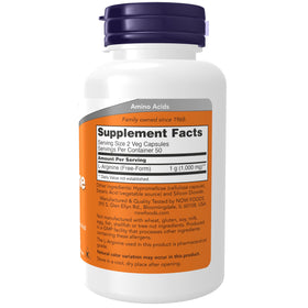 NOW Foods L-Arginine 500 mg capsules dans l'emballage