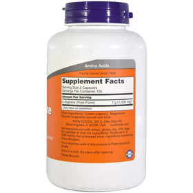 NOW Foods L-Arginine 500mg 250 Veg Capsules emballage