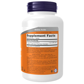 NOW Foods L-Carnitine 1 000 mg boîte avec 100 comprimés