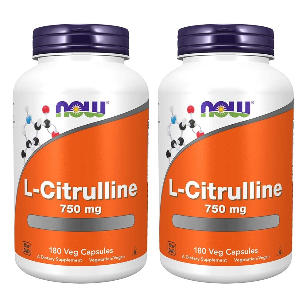 NOW Foods L-Citrulline 750 mg 180 capsules vue de face