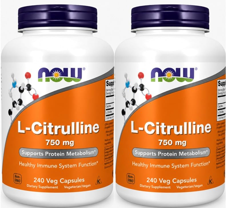 NOW Foods L-Citrulline 750 mg 240 capsules végétales, avant