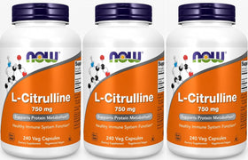 NOW Foods L-Citrulline 750 mg 240 Veg Capsules - vue avant