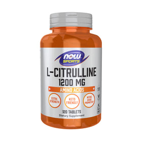 NOW Foods L-Citrulline Extra Fort 1200 mg comprimés vue de face
