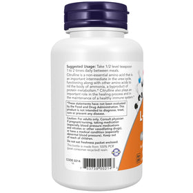NOW Foods L-Citrulline Pure Powder 231g contenu en poudre