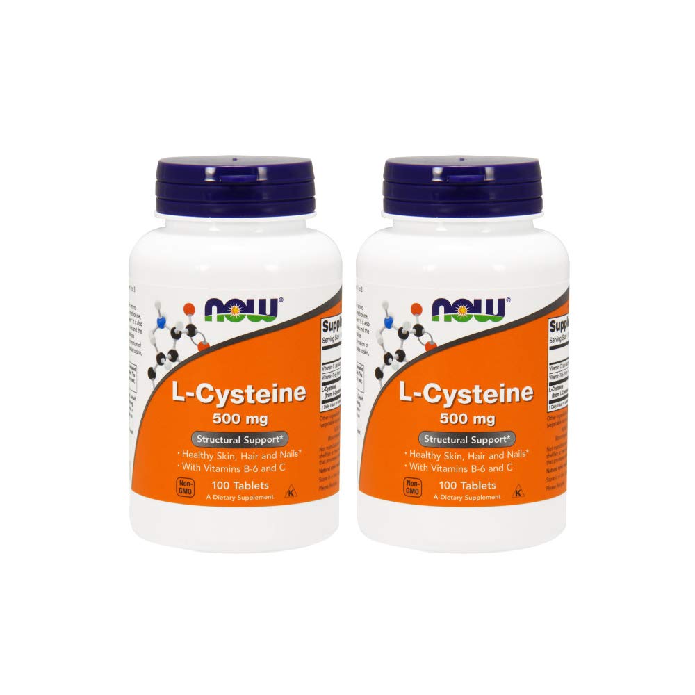 NOW Foods L-Cystéine 500 mg 100 comprimés vue avant