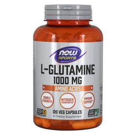 NOW Foods L-Glutamine 1 000 mg 120 capsules vue de face