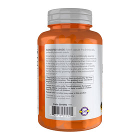 NOW Foods L-Glutamine 1000 mg capsules dans leur emballage