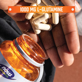 NOW Foods L-Glutamine packaging with label