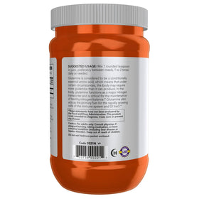 NOW Foods L-Glutamine Poudre Pure 549g en cuisine