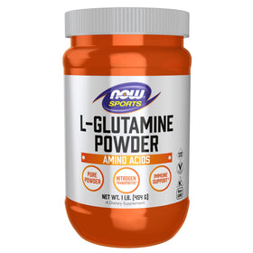 NOW Foods L-Glutamine Poudre Pure 549g vue avant