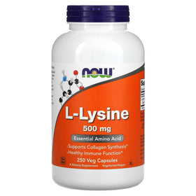 NOW Foods L-Lysine 500 mg 250 capsules emballage