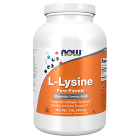 NOW Foods L-Lysine Poudre Pure 531g front view