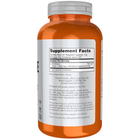 NOW Foods L-Ornithine Poudre 300g étiquette