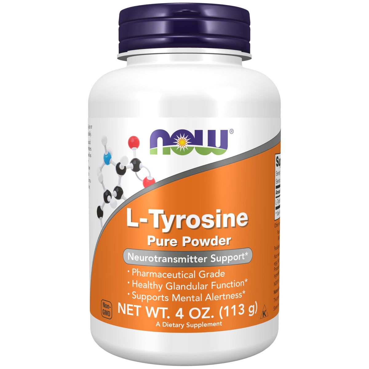 NOW Foods L-Tyrosine Poudre Pure 159g vue avant