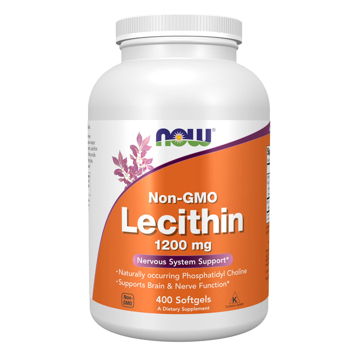 NOW Foods Lecithine 1200 mg 400 gélules vue de face