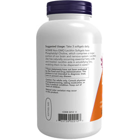 NOW Foods Lecithine 1200 mg gélules avec emballage