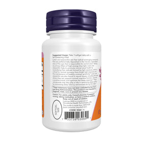 NOW Foods Luthéine & Zéaxanthine 25 mg gélule molle près d'un repas