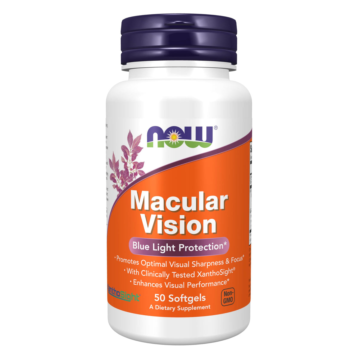 NOW Foods Macular Vision 50 gélules vue de face avec emballage