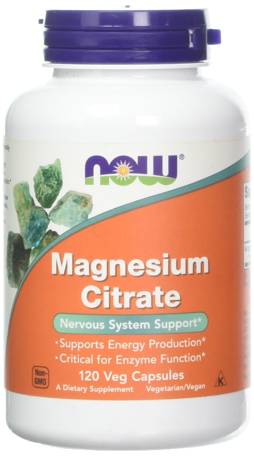 NOW Foods Magnésium Citrate 240 Vcaps avant vue
