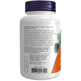 NOW Foods Magnésium Malate 1000mg comprimés sur une table