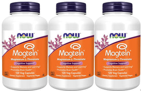 NOW Foods Magtein Magnésium L-Thréonate 240 gélules végétales vue de face