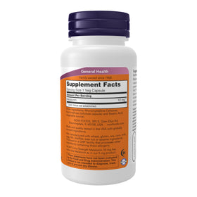 NOW Foods Mélatonine Extra Forte 10 mg emballage avec informations nutritionnelles