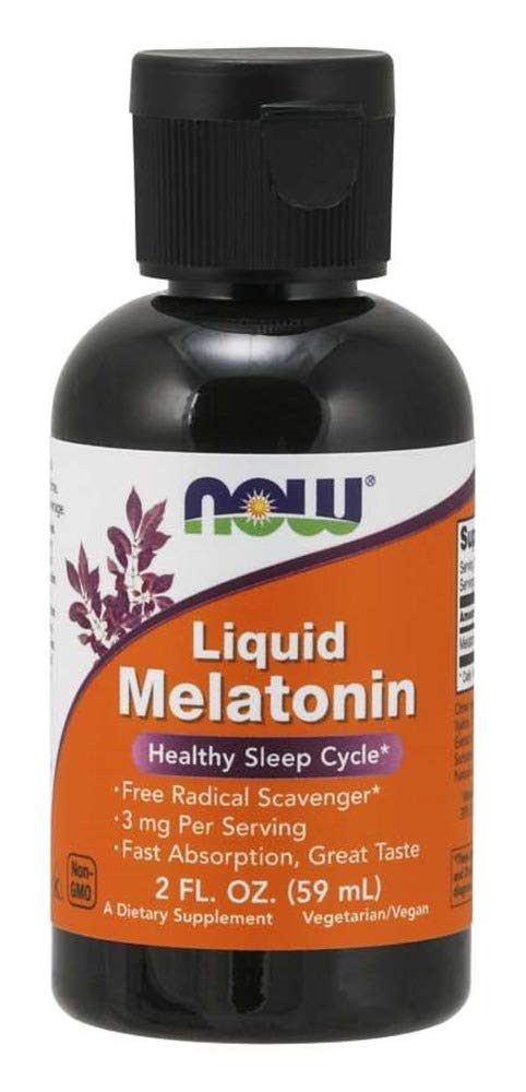 NOW Foods Mélatonine Liquide 2 fl oz flacon avant