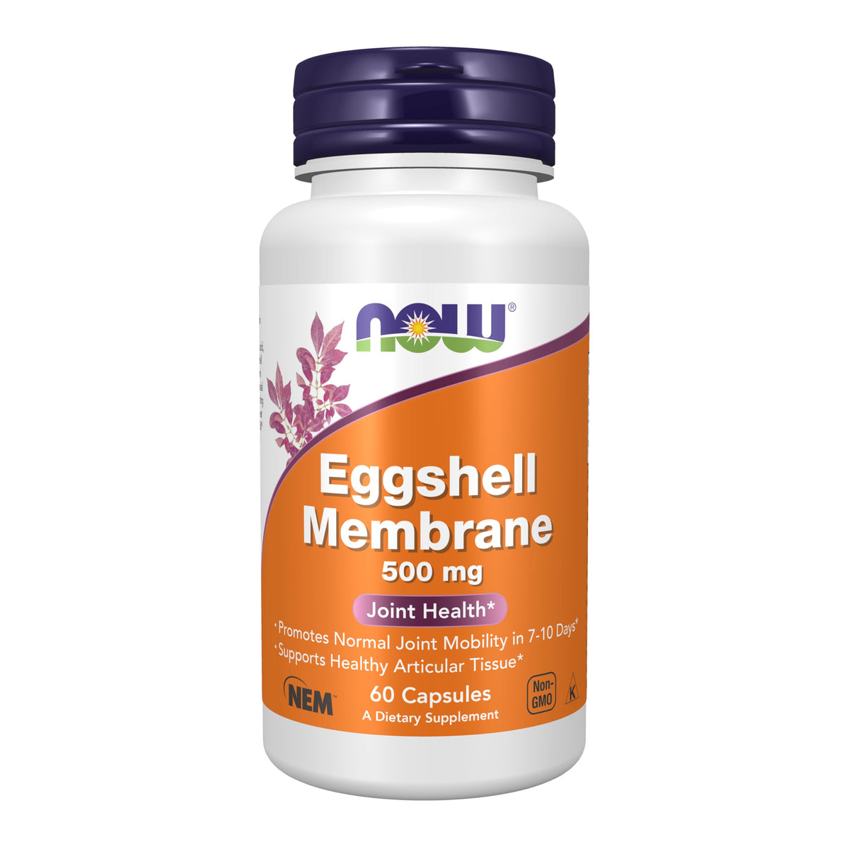 NOW Foods Membrane de Coquille d'Oeuf 500 mg vue avant