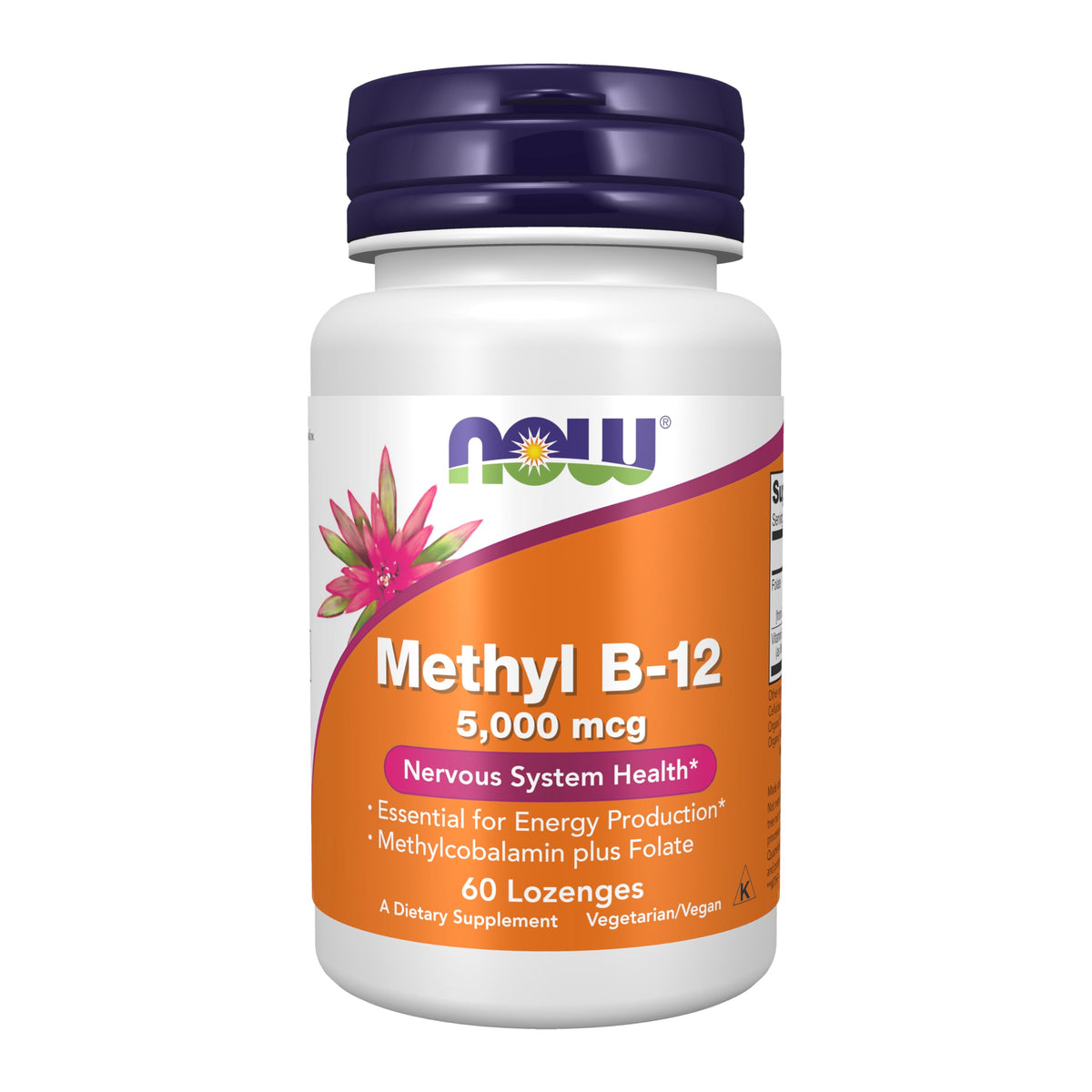 NOW Foods Methyl B-12 5000 mcg boîte avant vue