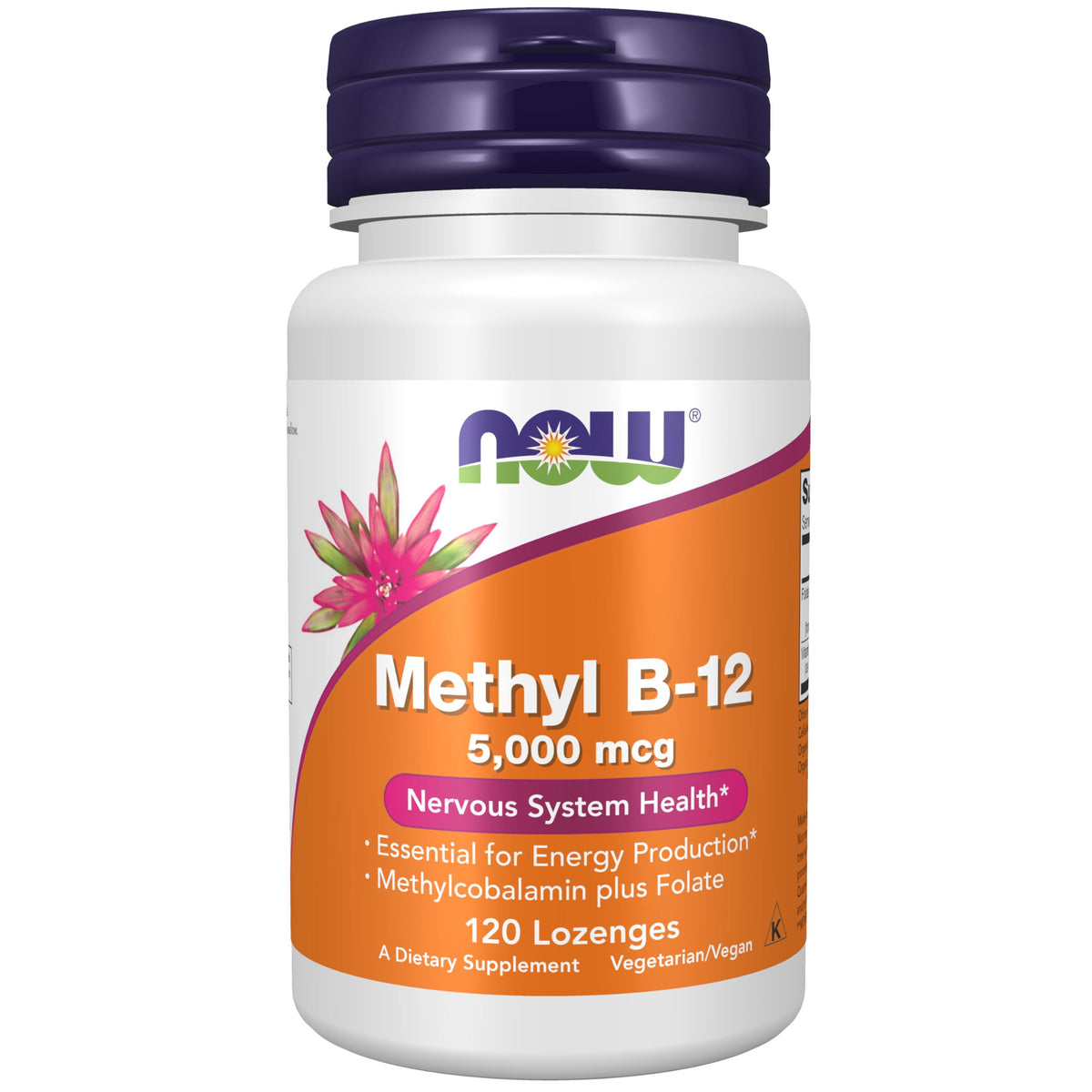 NOW Foods Methyl B-12 5000 mcg boîte avec 120 pastilles