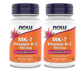 NOW Foods MK-7 Vitamine K-2 100 mcg 180 capsules végétales avant