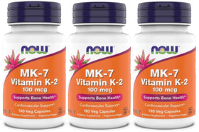 NOW Foods MK-7 Vitamine K-2 100 mcg capsules végétales, avant