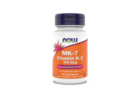 NOW Foods MK-7 Vitamine K-2 100 mcg capsules végétales, vue de face
